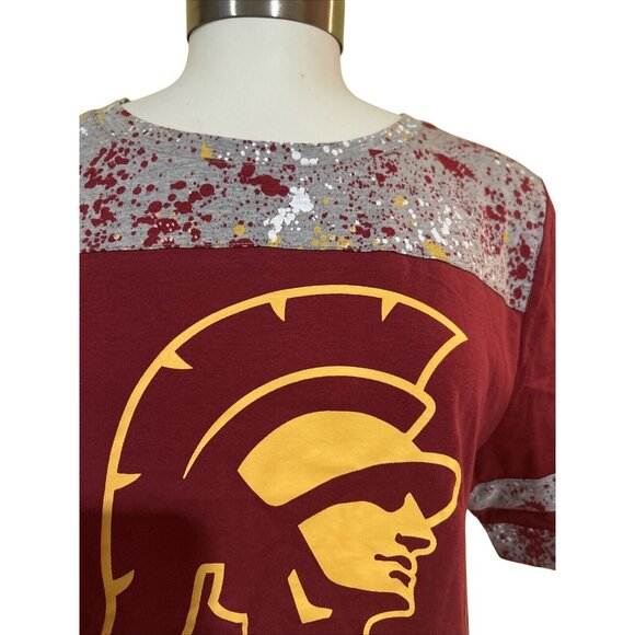 USC Trojans Splatter Paint SS Shirt Women's M Colosseum Athletics NEW - Picture 6 of 8